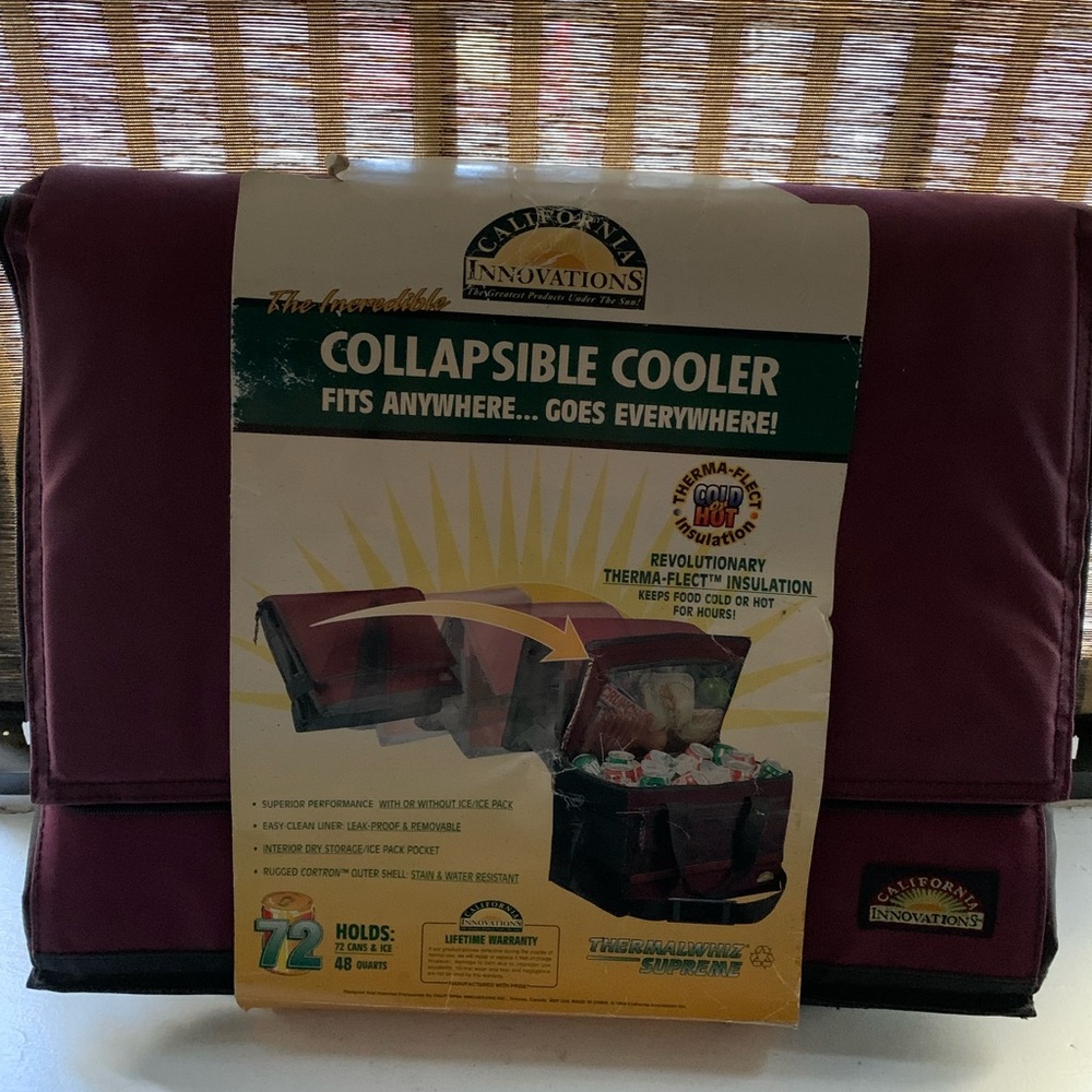 SOLD Innovations Collapsible 72 can cooler Brand New. Tailgate parties